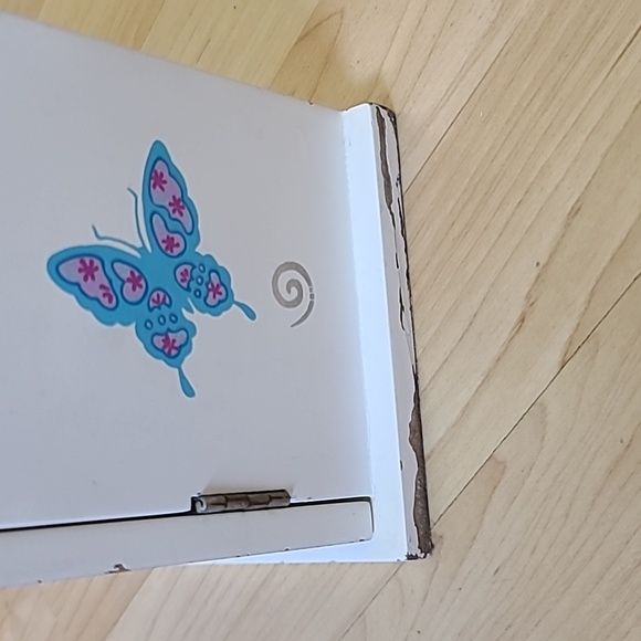 Purpule/Pink Butterfly Wooden jewelry Box & Organizer 9"×10"×4 1/2" - Picture 11 of 12